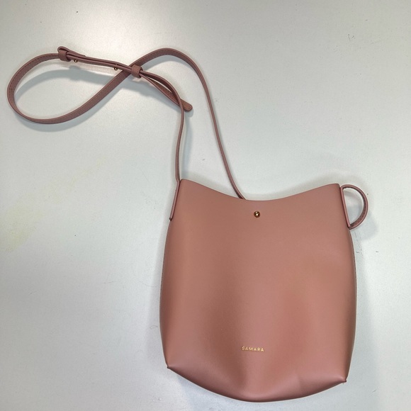 SAMARA Medium Vegan Leather Shoulder Crossbody Bag Peony Pink New W/O Tags - Picture 2 of 11